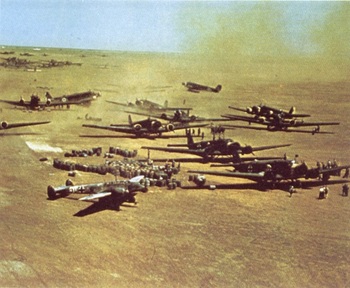 Aparently a Luftwaffe airbase in the desert. North Africa 1941.jpg