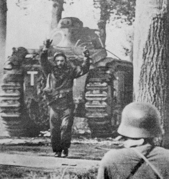 French soldier surrenders to Germans, Battle of France, 1940.jpg