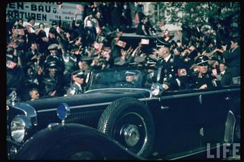 Himmler in Graz, Austria during Hitler's Austrian election campaign, April 1938.jpg