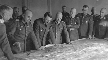 Hitler in military briefing_ Manstein, Ruoff, Hitler, Zeitzler, Kleist, Kempf, Richthofen, March 1943.jpg