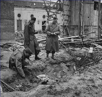 In this trench Kempka burned the bodies of Hitler and Eva Braun.jpg