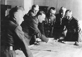 Max von Weichs, Adolf Hitler, Friedrich Paulus, Eberhard von Mackensen and General Field Marshal Fedor von Bock. June 1942.jpg