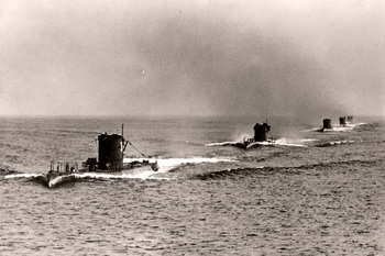 Ostsee, Germany, German submarines in a drill, July 1939..jpg