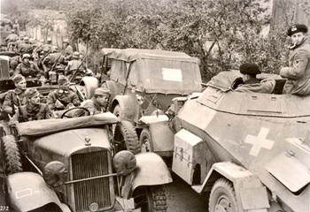 Poland, September 1939, German motorized units on their way to the front..jpg