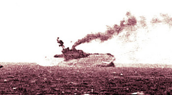 The aircraft carrier HMS Eagle sinks after being torpedoed.jpg